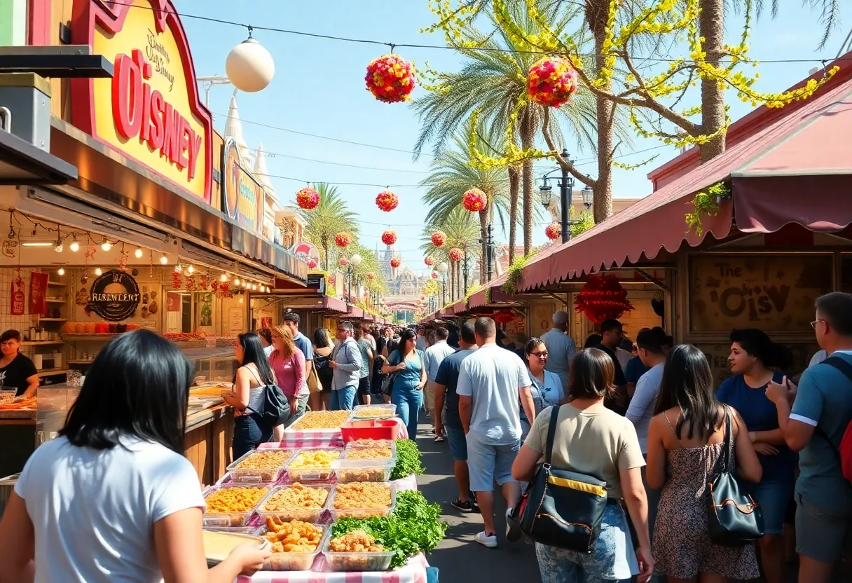 Crowd enjoying the Anaheim Food & Wine Festival at Downtown Disney