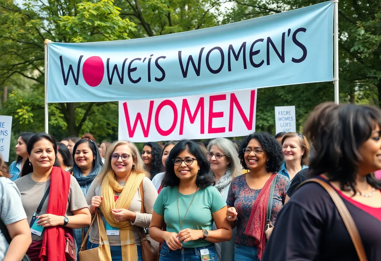 Women celebrating Women's History Month in Orange County